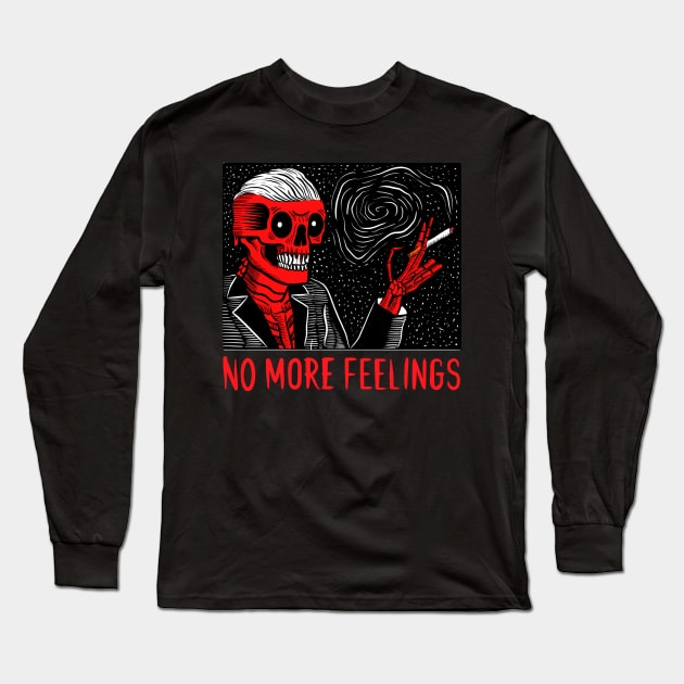 NO MORE FEELINGS Long Sleeve T-Shirt by DANIELE VICENTINI